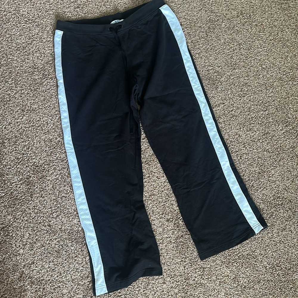 Women Black and White Track Pants - Picture 2 of 3